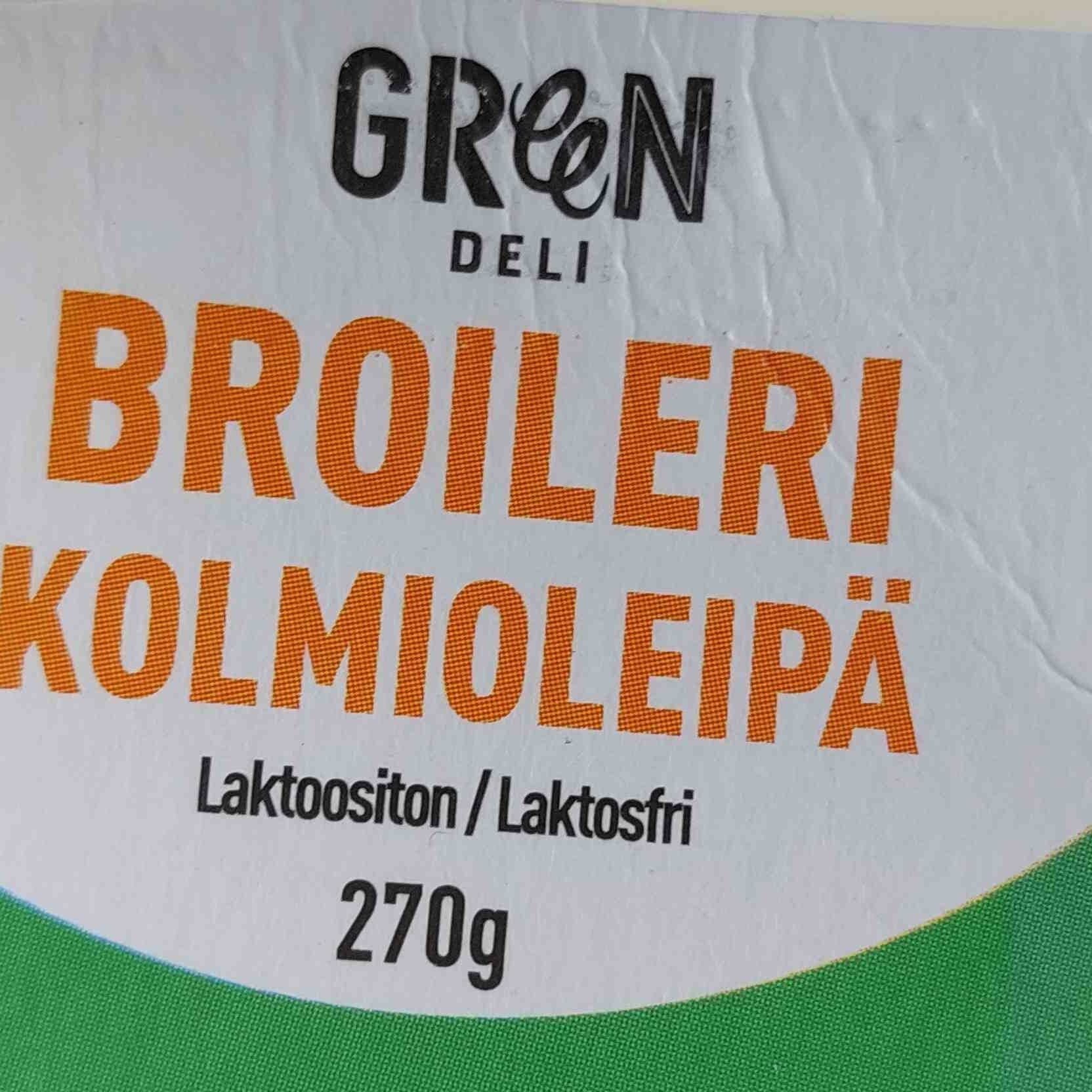 Green deli Broileri kolmioleipä packshot