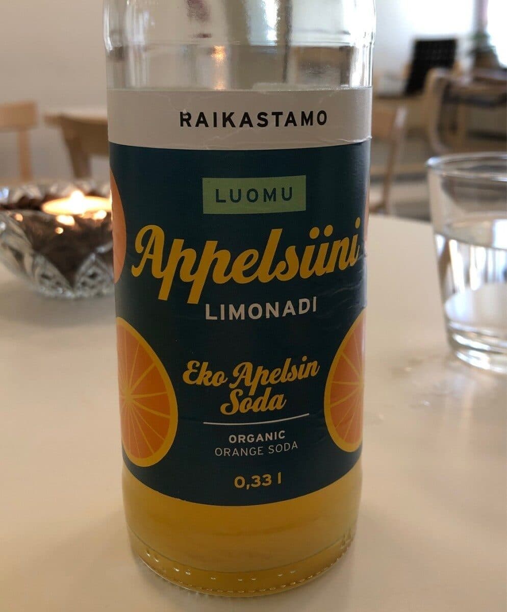 Raikastamo Luomu appelsiinilimonadi packshot