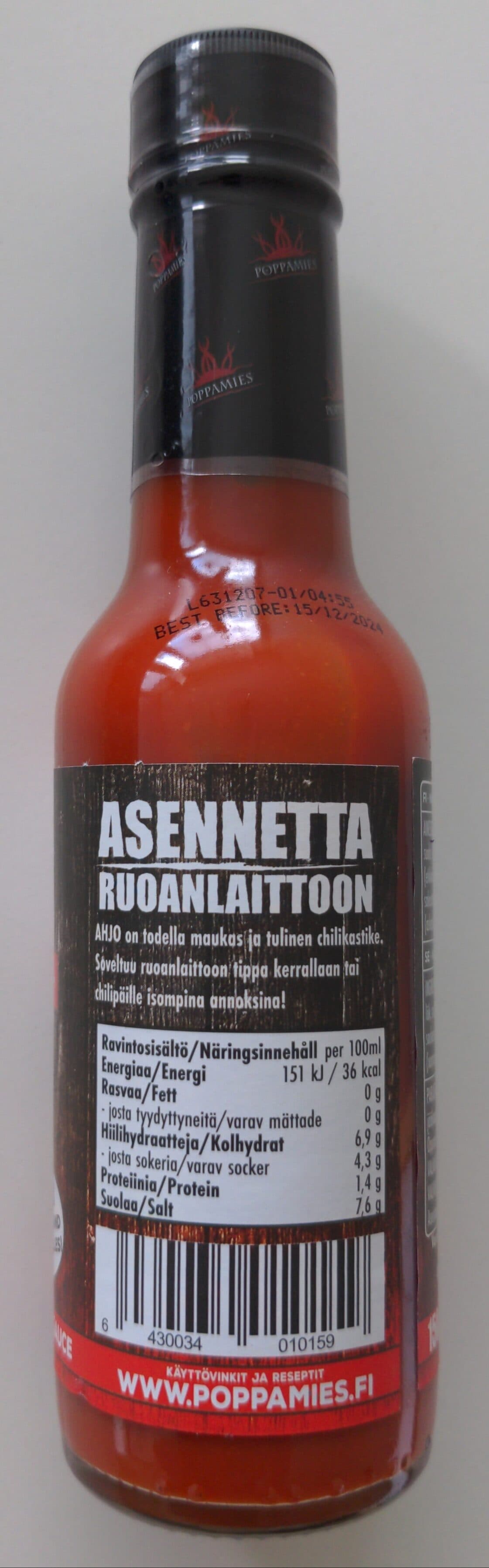 Poppamies Ahjo Hot Sauce packshot