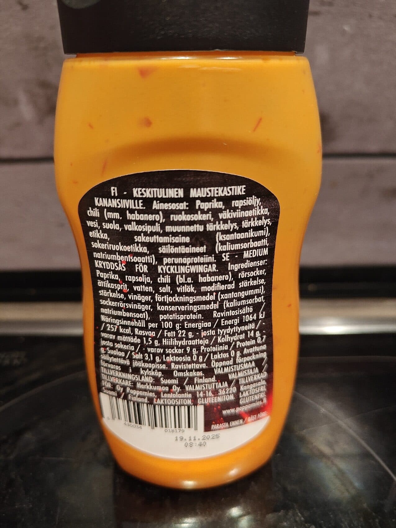 Poppamies Wings Sauce Medium packshot