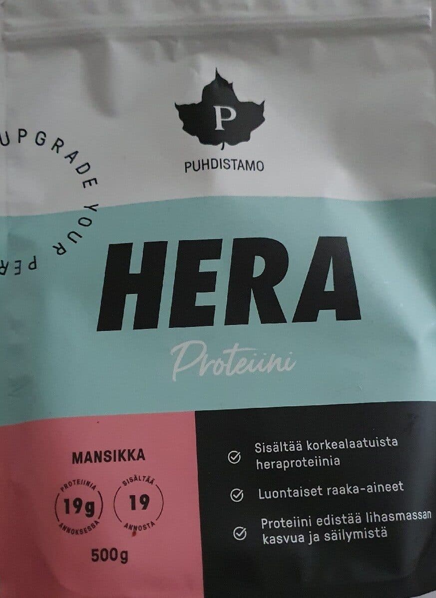 Puhdistamo Hera Proteiini Mansikka packshot