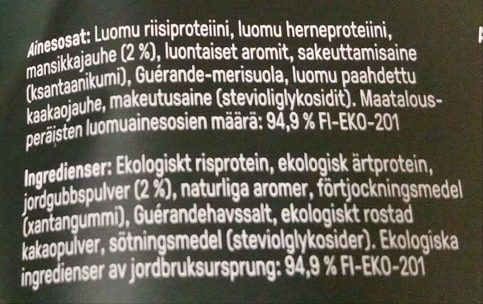 Puhdistamo Optimal Vege Proteiini Mansikka packshot