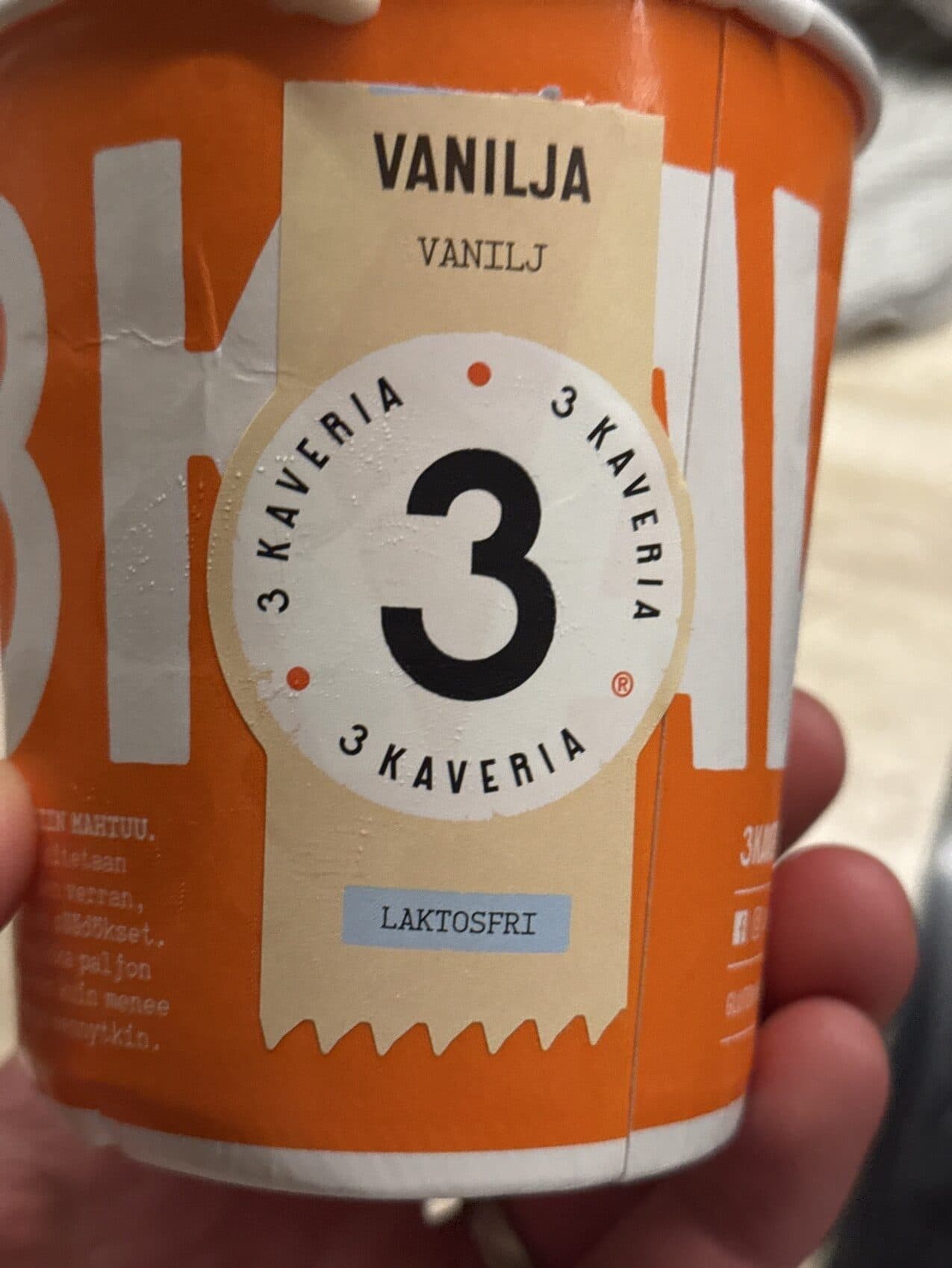 3 Kaveria Vanilja Kermajäätelö packshot