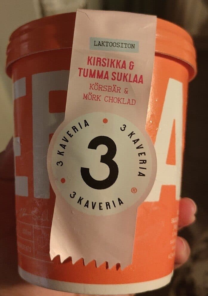 Kolme Kaveria Kirsikka Tumma Suklaa packshot