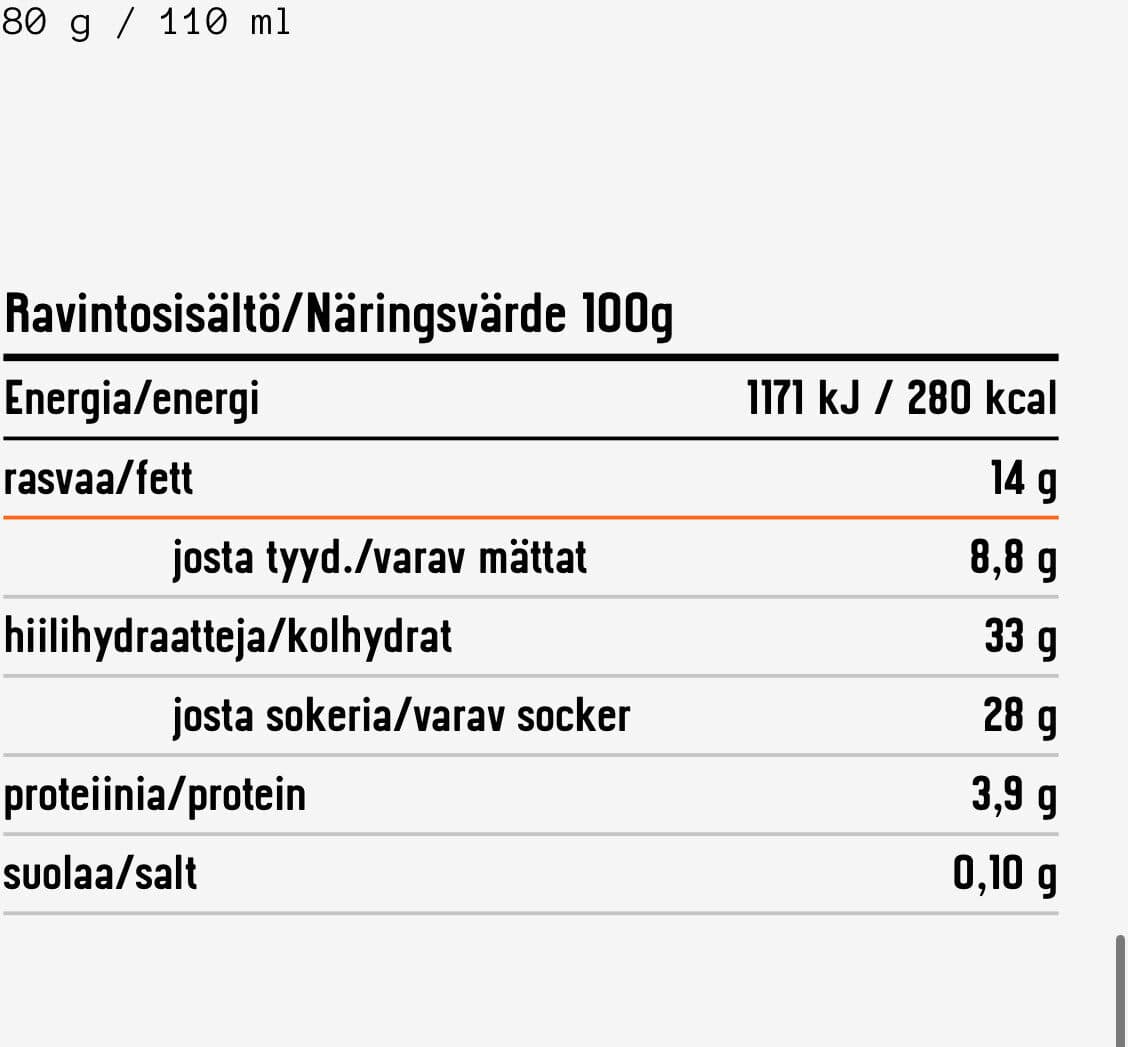 3 Kaveria Mustaherukka & Valkosuklaa Crunch Jäätelö packshot