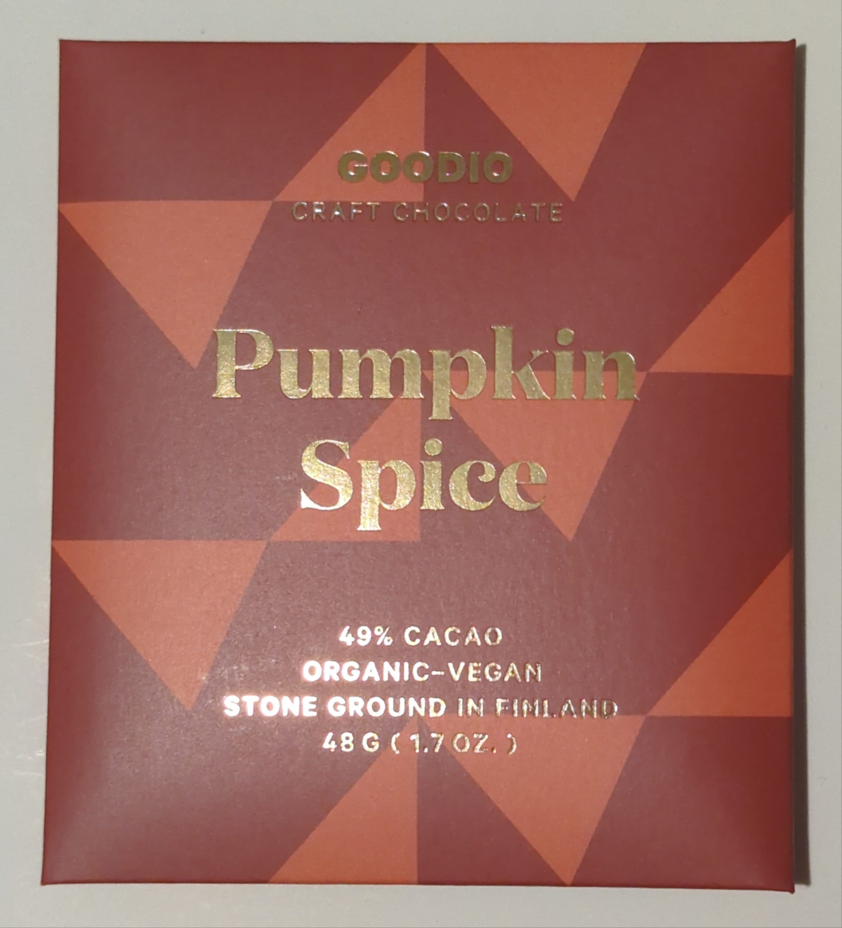 Goodio Craft chocolate Pumpkin Spice packshot