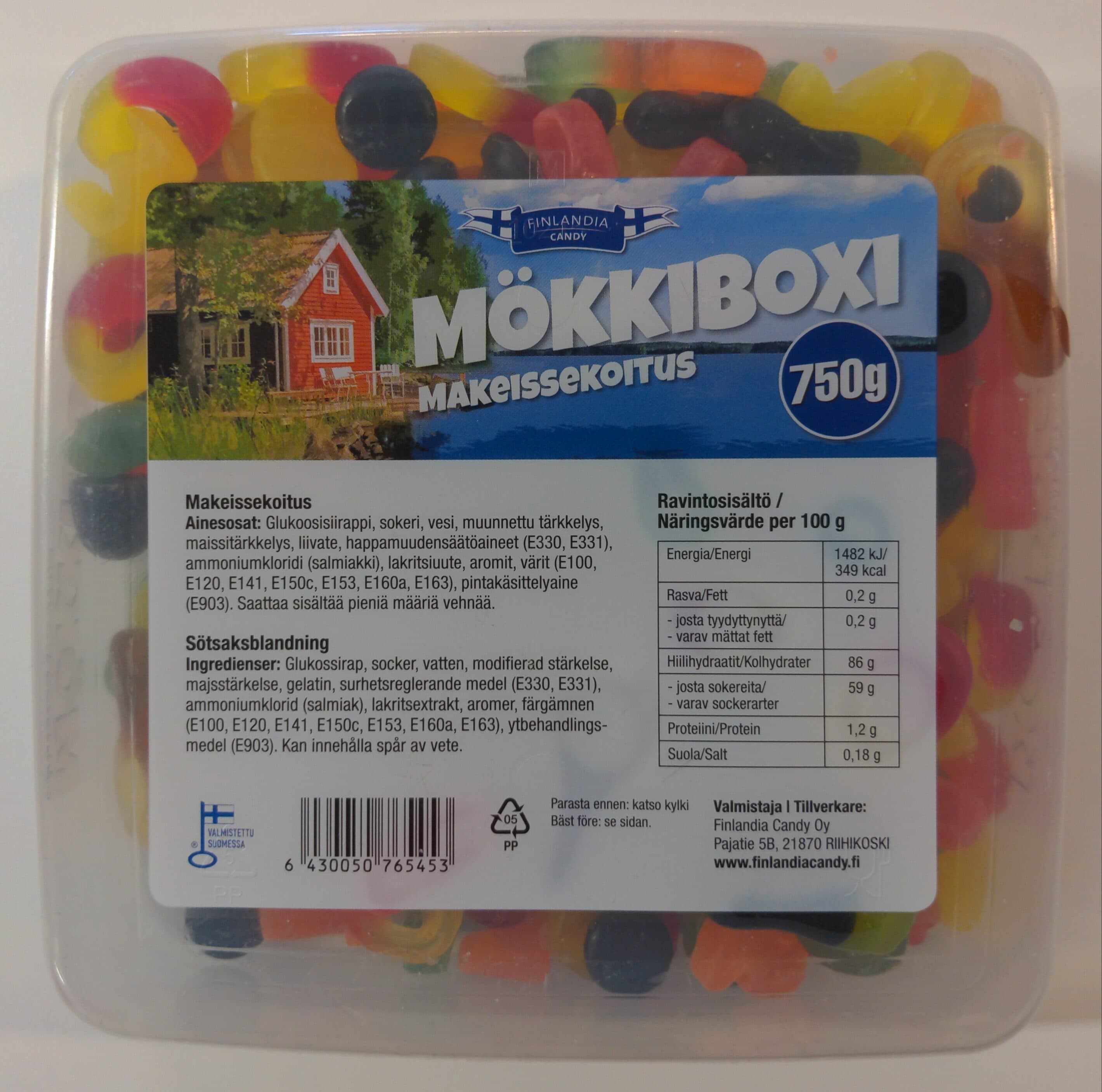 Finlandia Candy Mökkiboksi makeissekoitus packshot