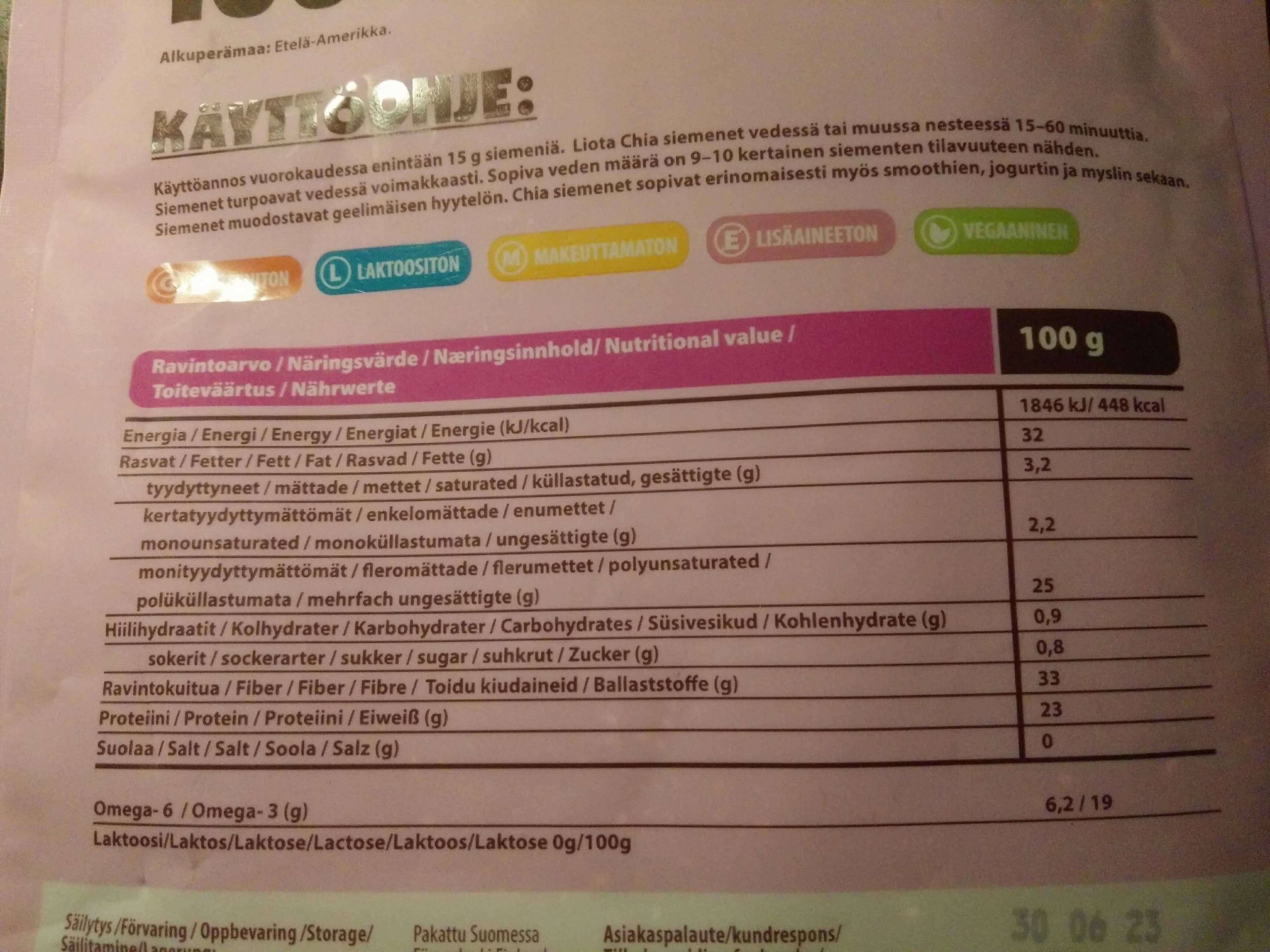 Rawsom Chia seeds packshot