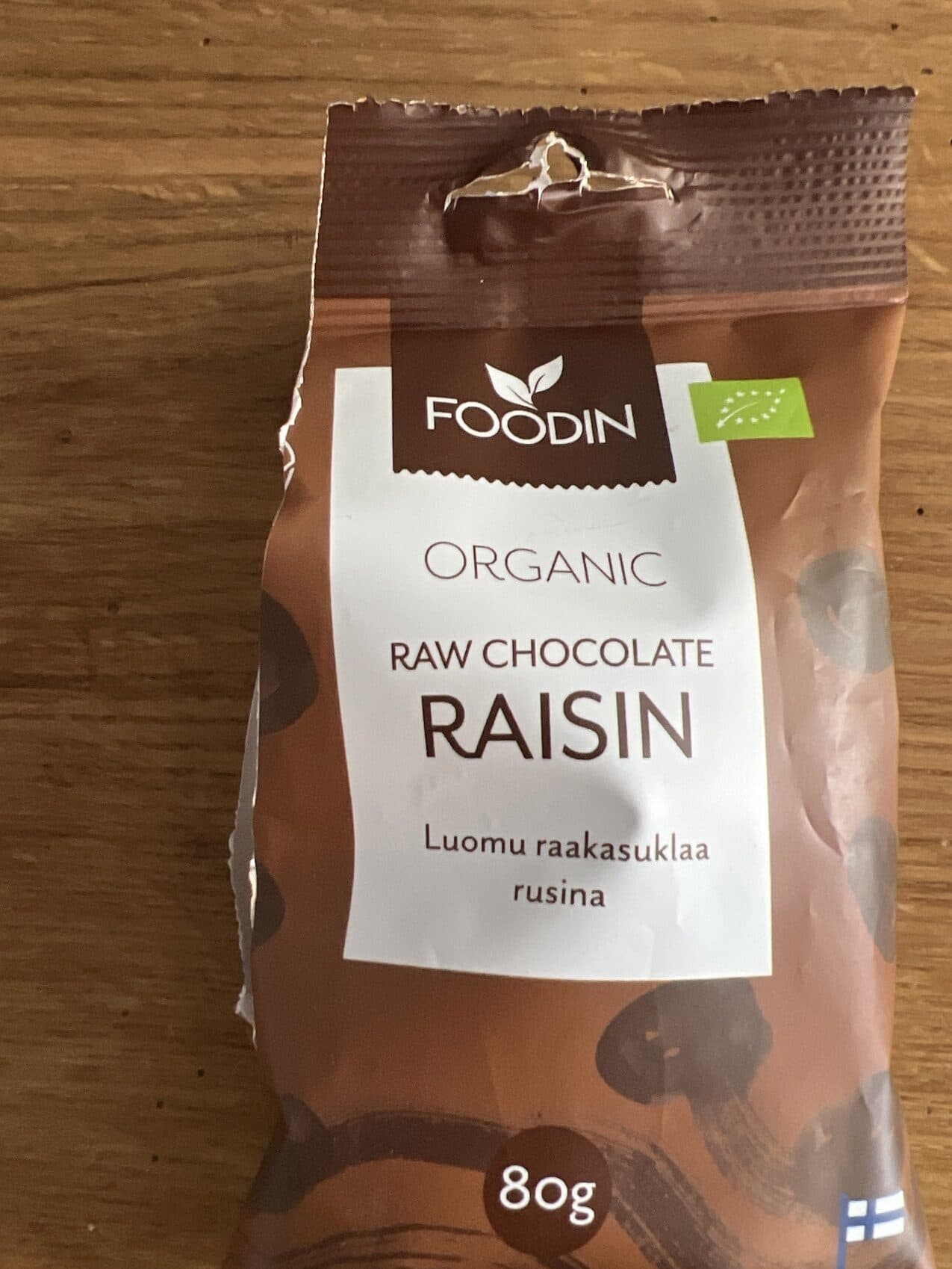 Foodin Organic Raw Chocolate Raisin packshot
