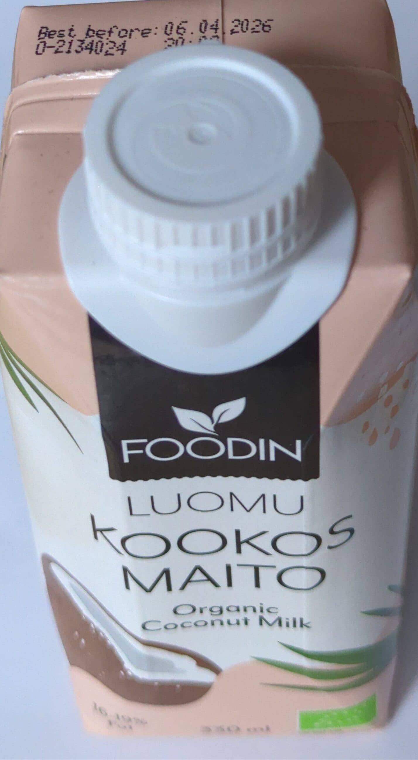 Foodin Luomukookosmaito packshot