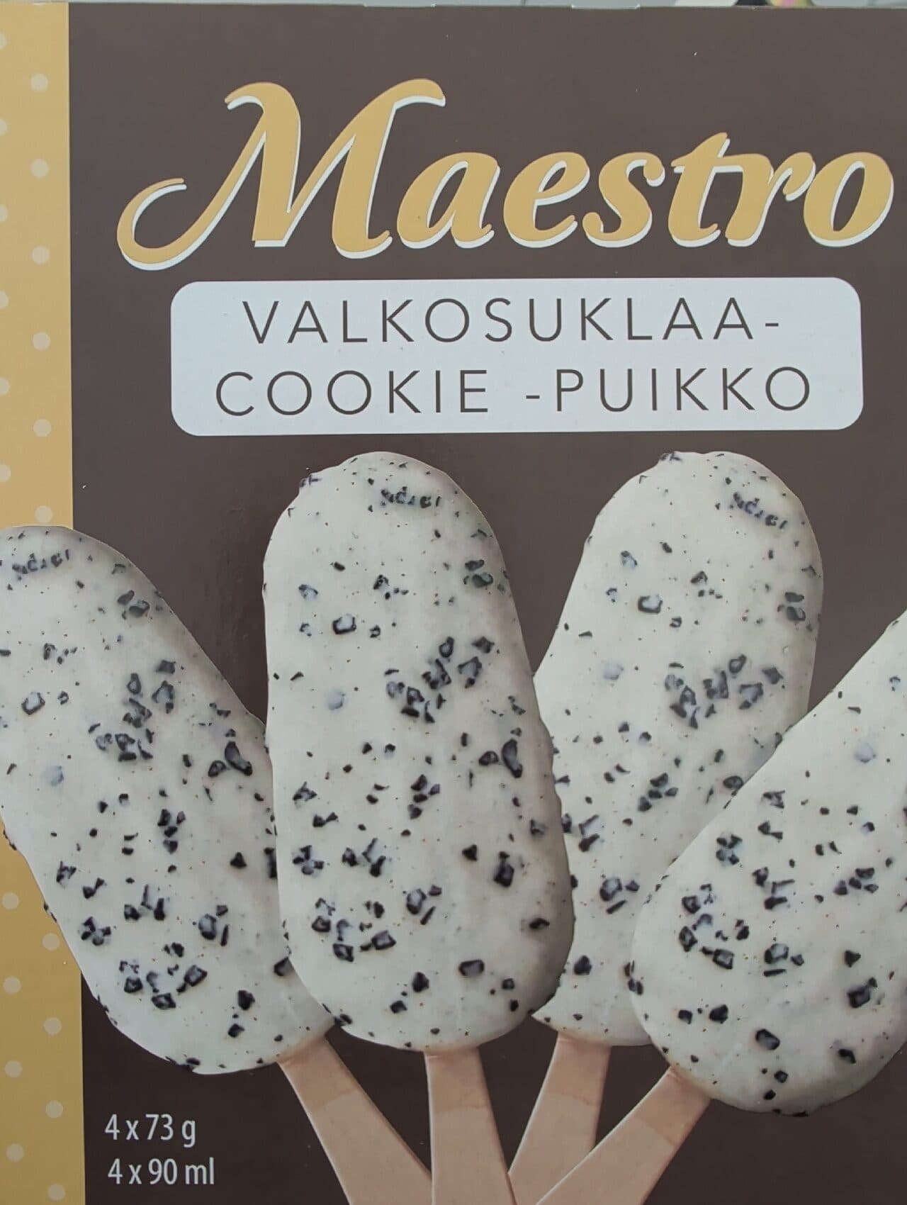 Jätskiauto Valkosuklaa-cookie -puikko packshot