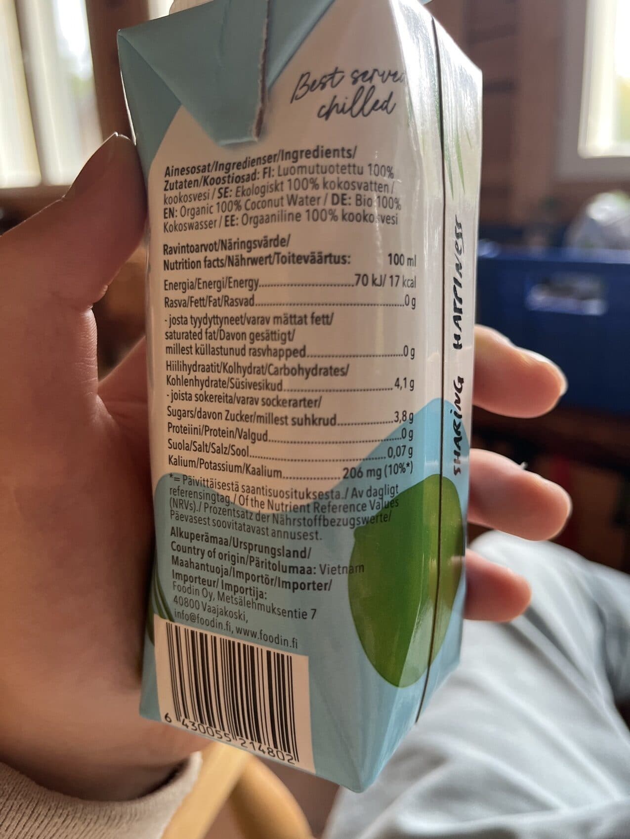 Foodin Kookos vesi packshot