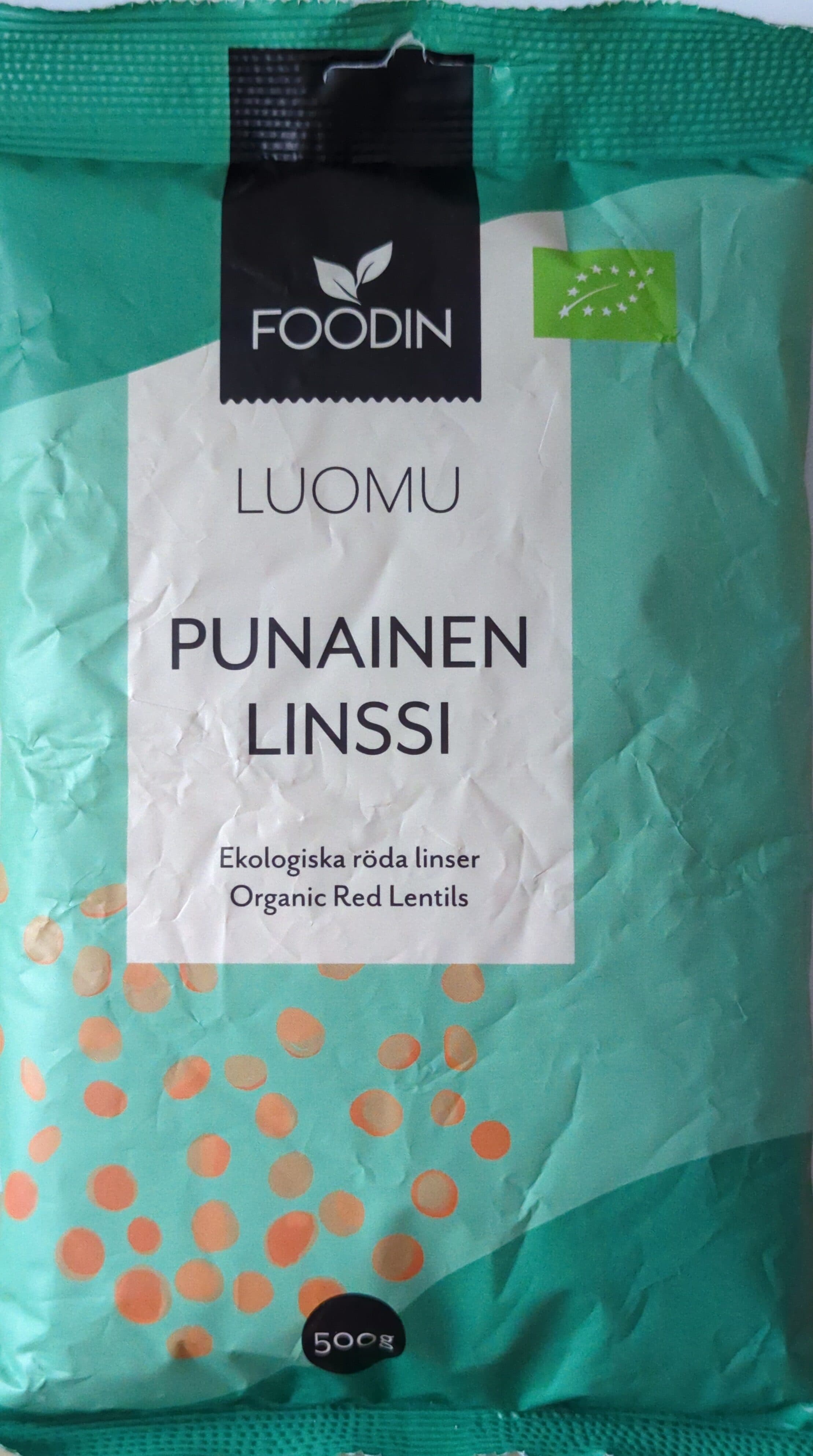 Foodin Organic Red Lentils packshot