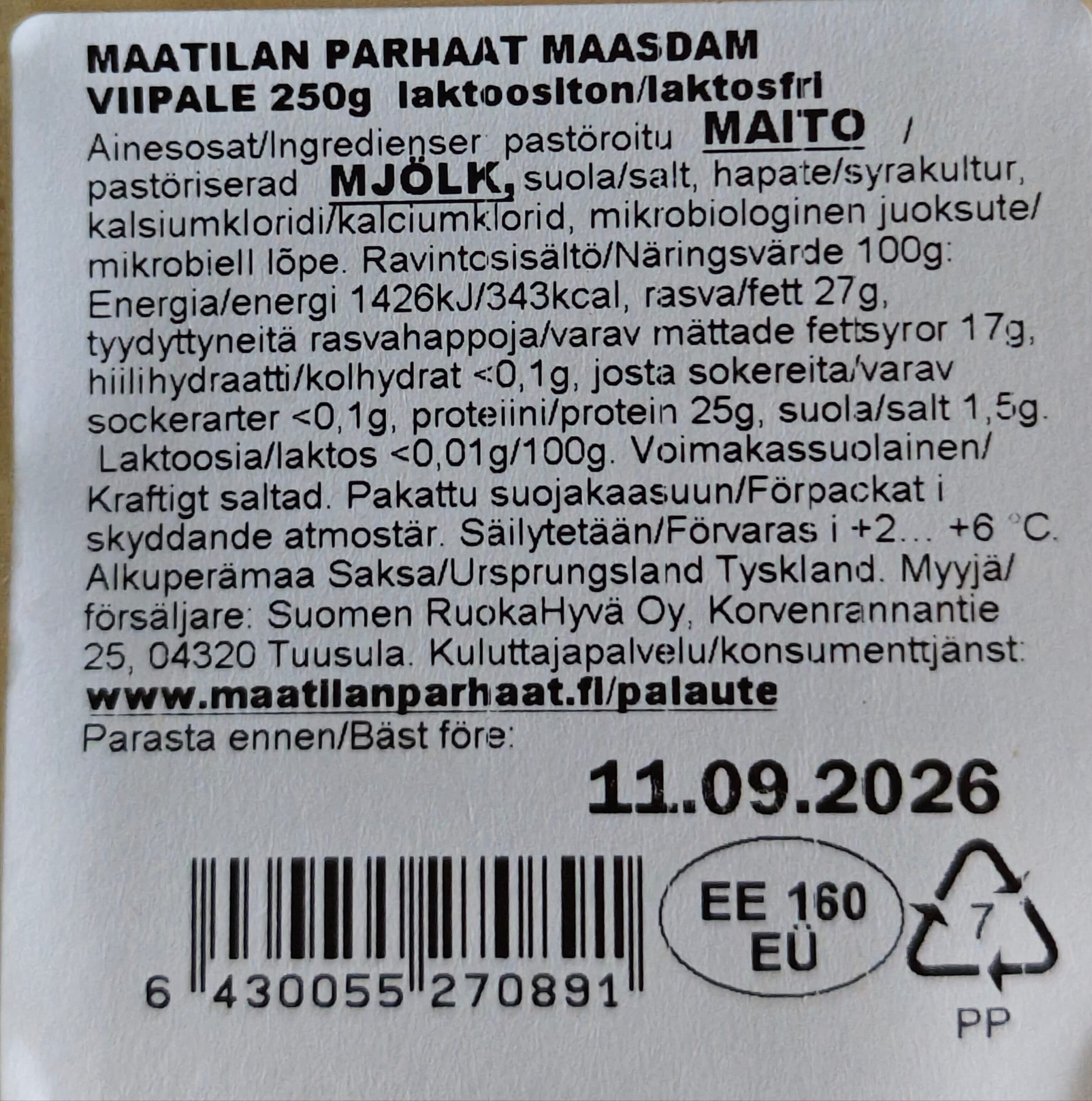 Maatilan Parhaat Maasdam packshot