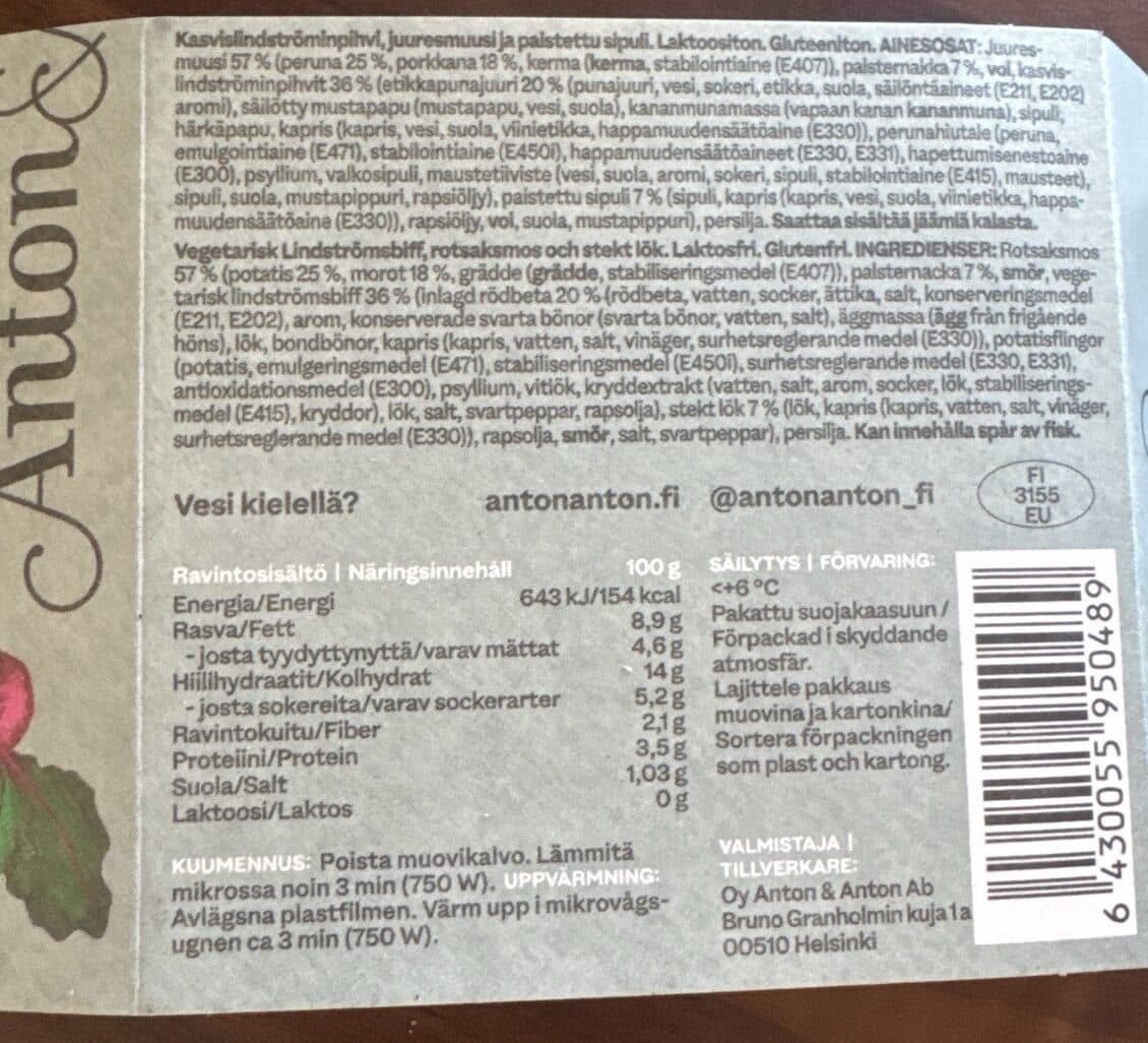 Anton&Anton Kasvis-Lindström ja juuresmuusi packshot