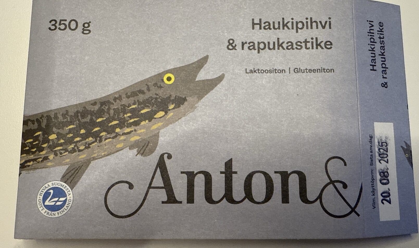 Anton Gäddbiff, potatismos och kräftsås packshot