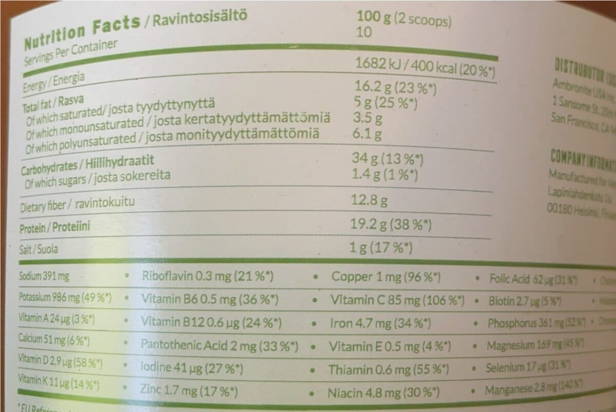 Open Food Facts Balanced Meal Shake packshot