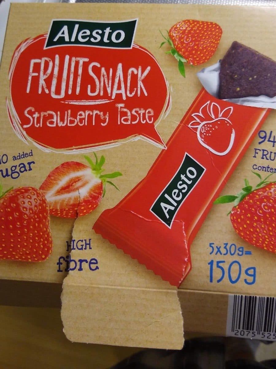 Alesto Fruit Snack Strawberry taste packshot