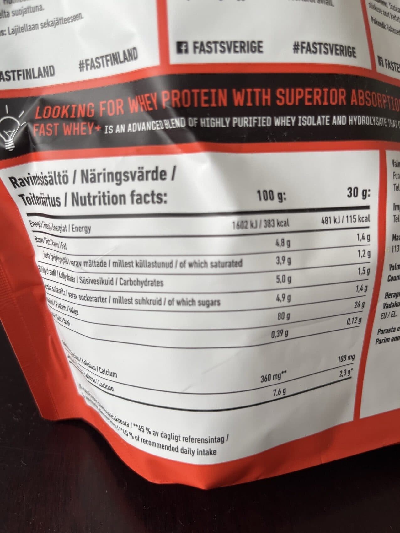 Fast Protein Powder packshot