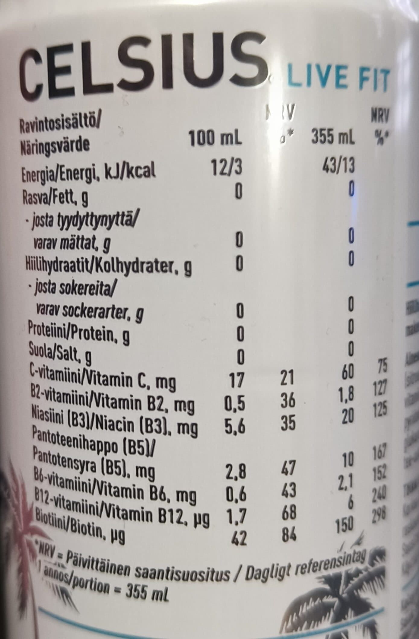 Celsius Playa Vibe energy drink packshot