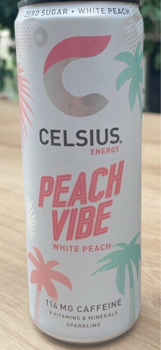 Celsius Energy Peach Vibe White Peach packshot