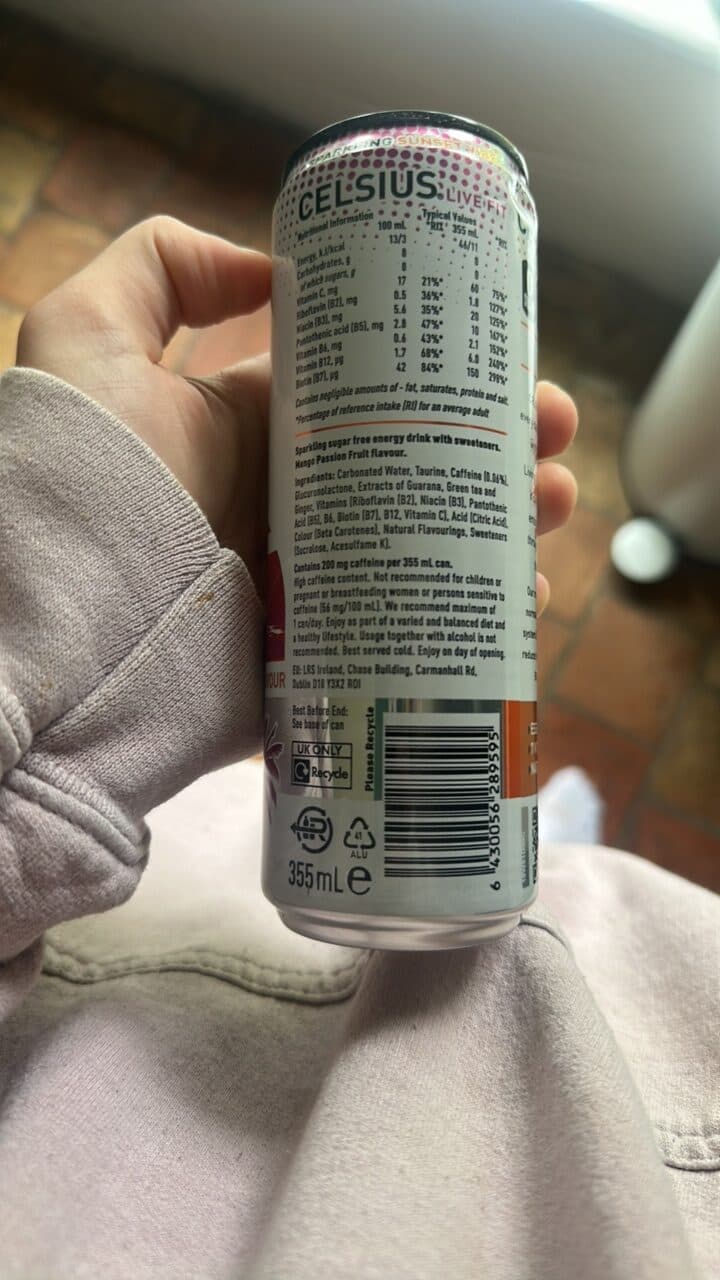 Celsius Sunset Vibe packshot