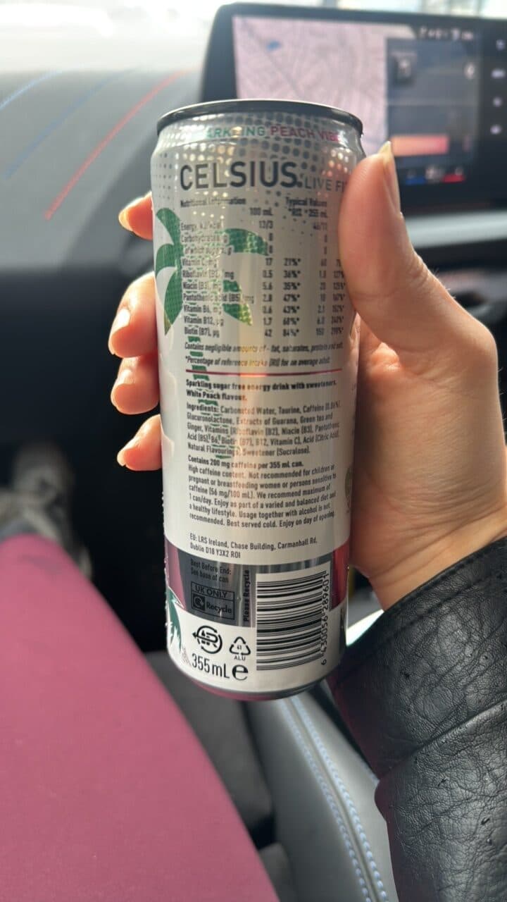 Celsius Peach Vibe packshot