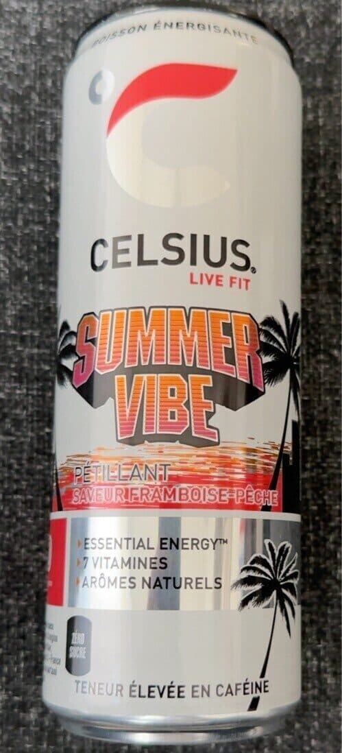 Celsuis Live Fit Sparkling Raspberry Peach Flavour packshot