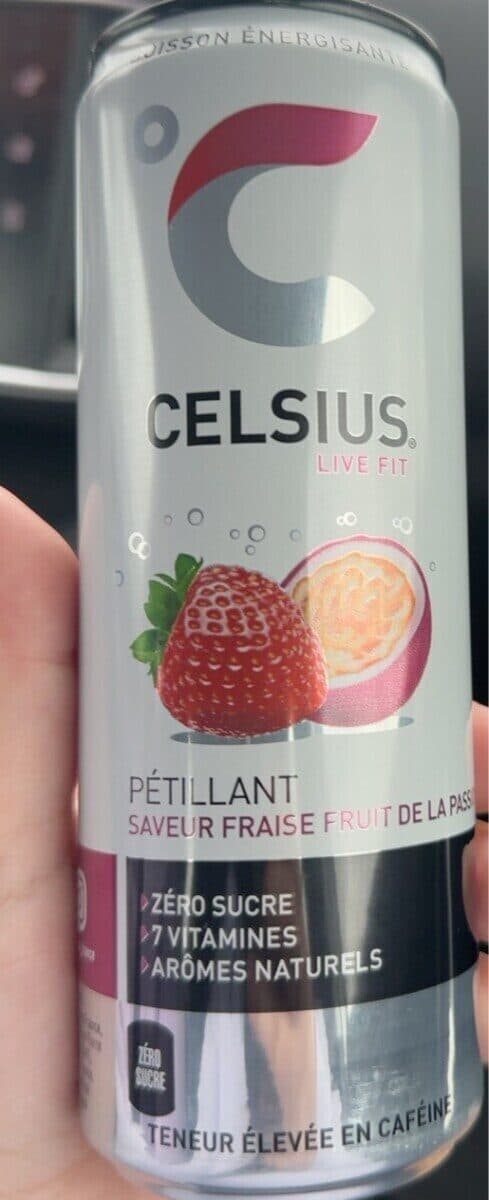 Celsius Boisson Pétillante Fraise Fruit De La Passion packshot