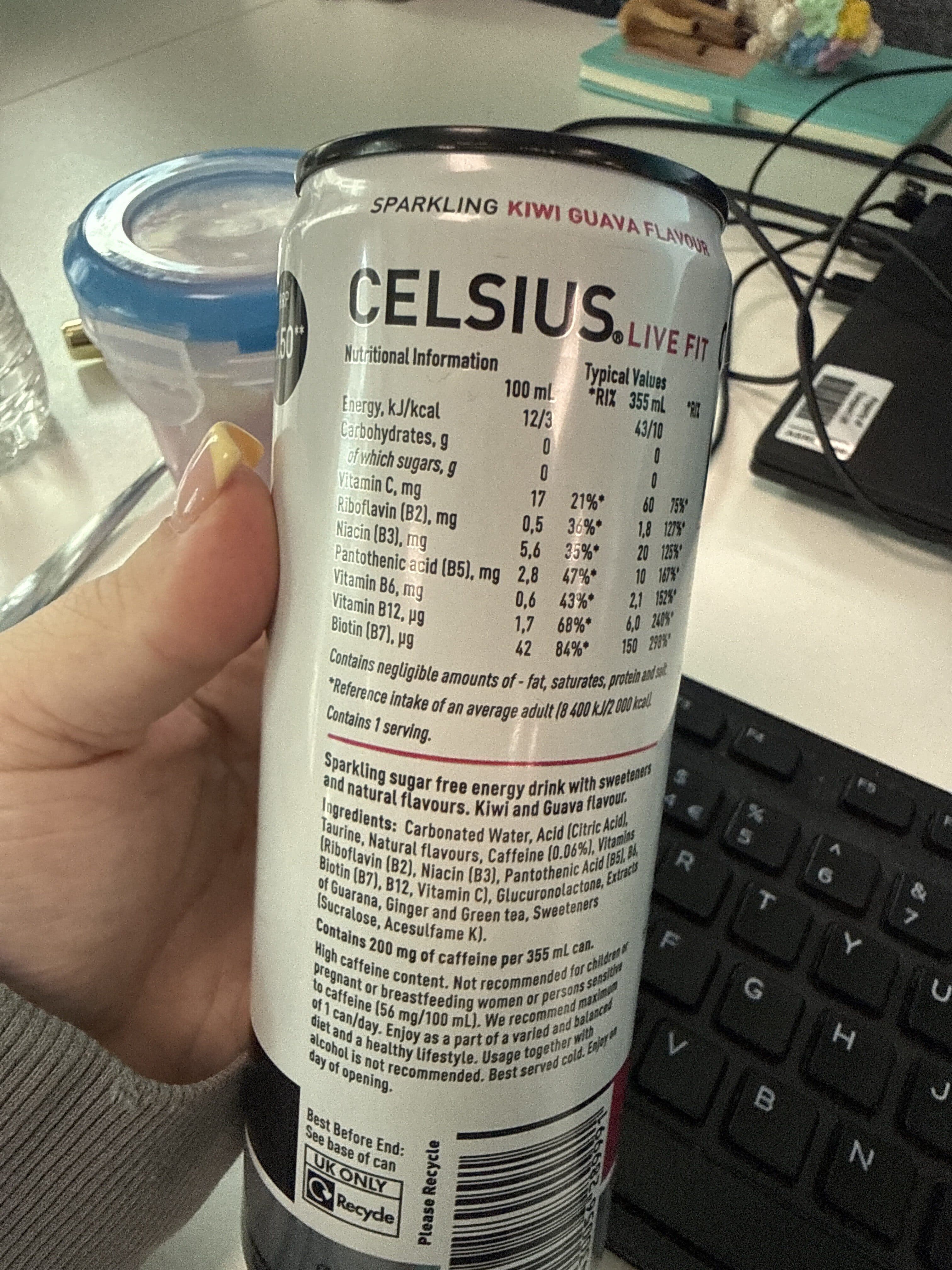 Celsius Sparkling Kiwi Guava Flavour packshot