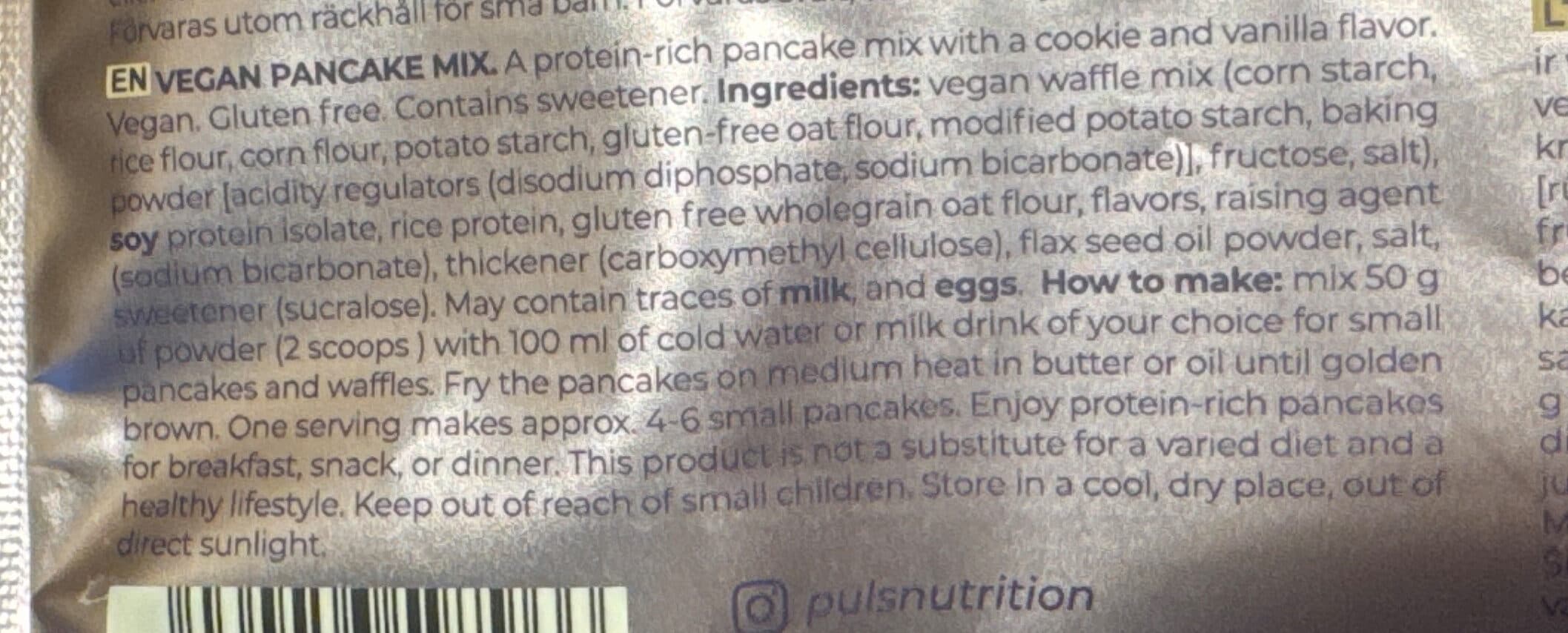Puls Nutrition Protein Pancake Mix Cookie&vanilla packshot