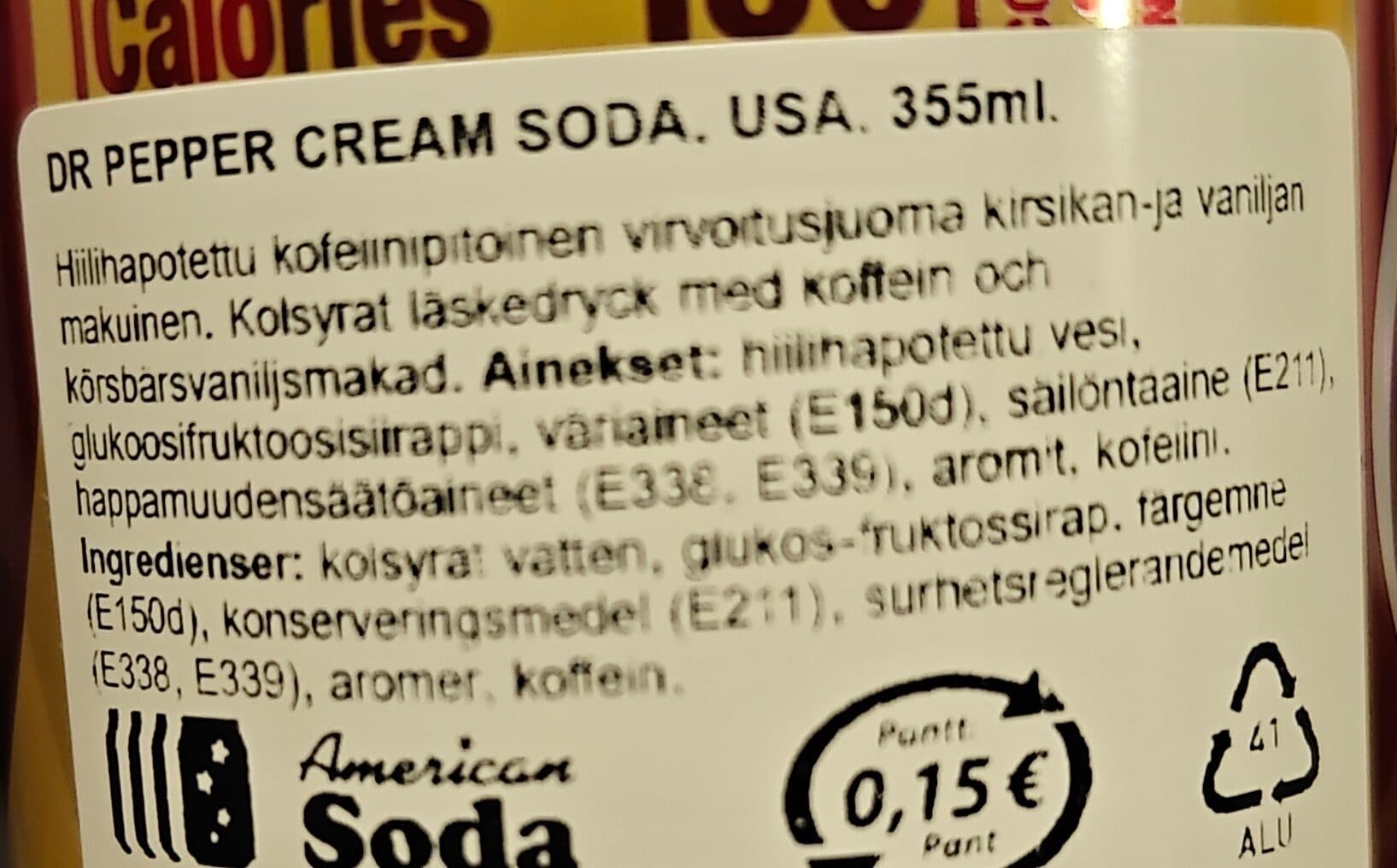 Dr pepper Dr pepper & cream soda packshot