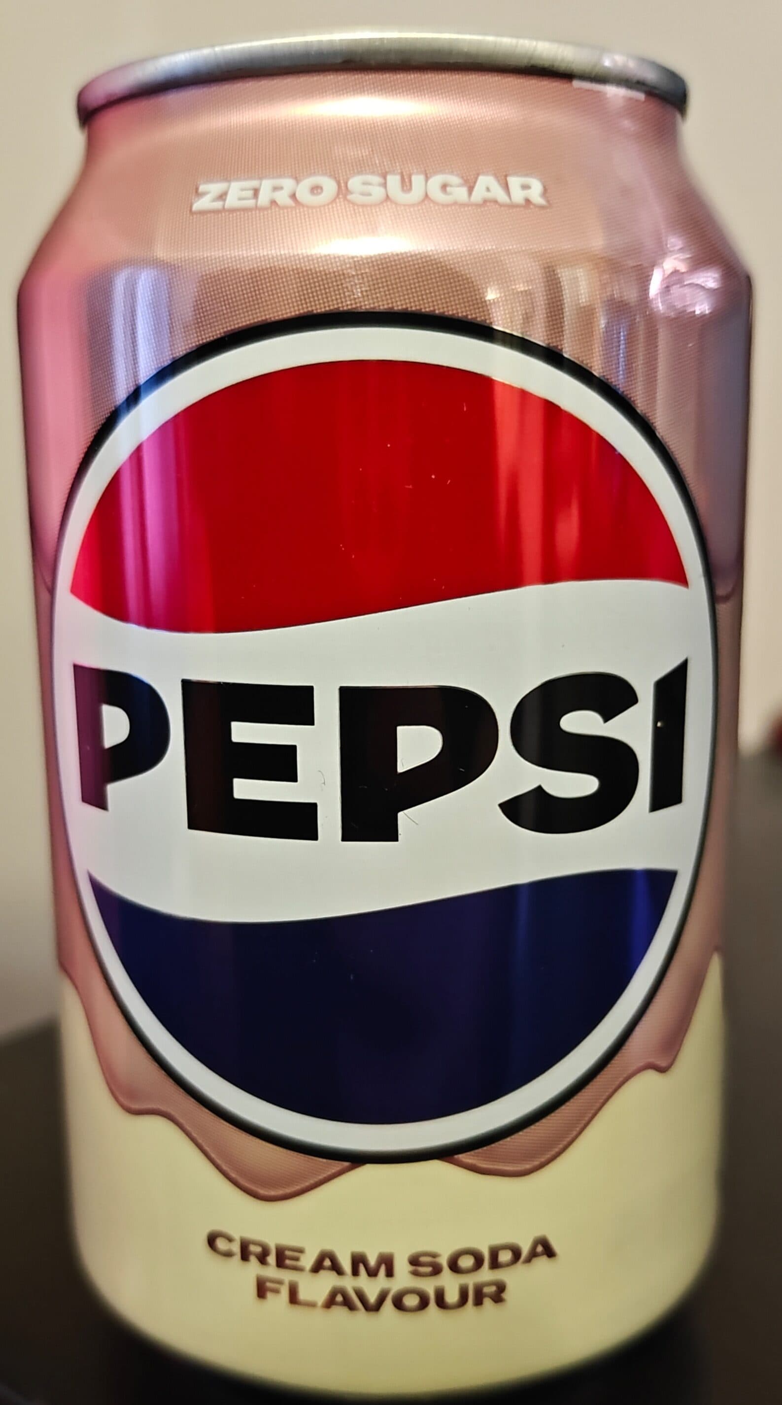 Pepsi Cream Soda Flavour Zero Sugar packshot