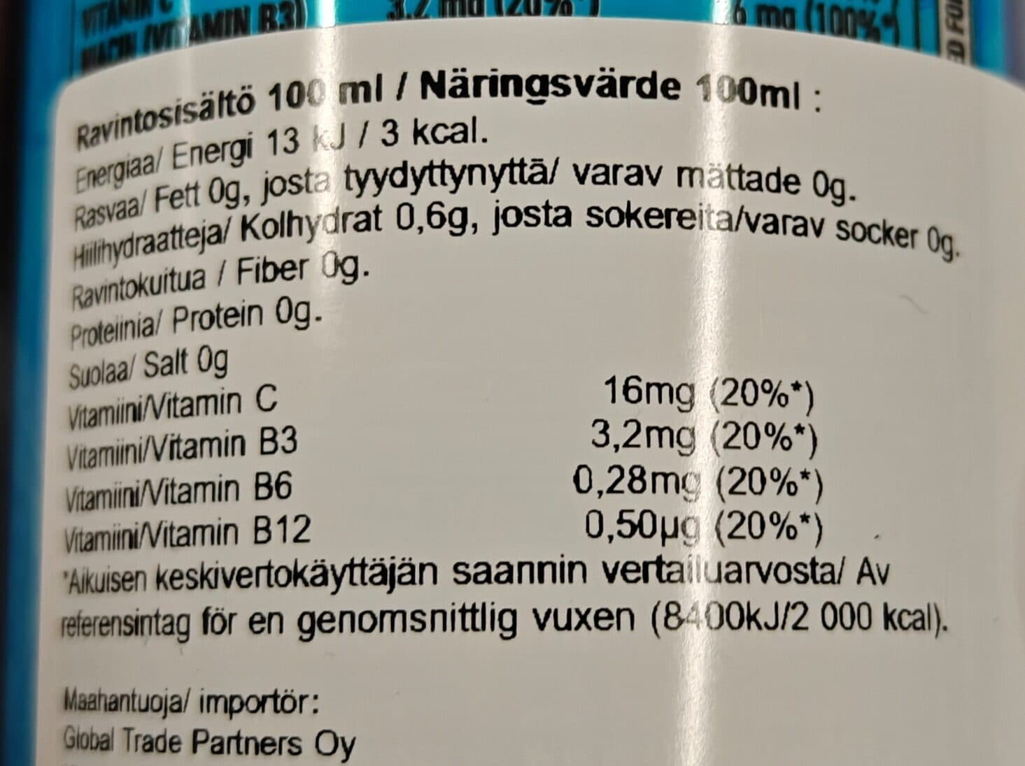 Ghost Blue Raspberry Energia juoma packshot