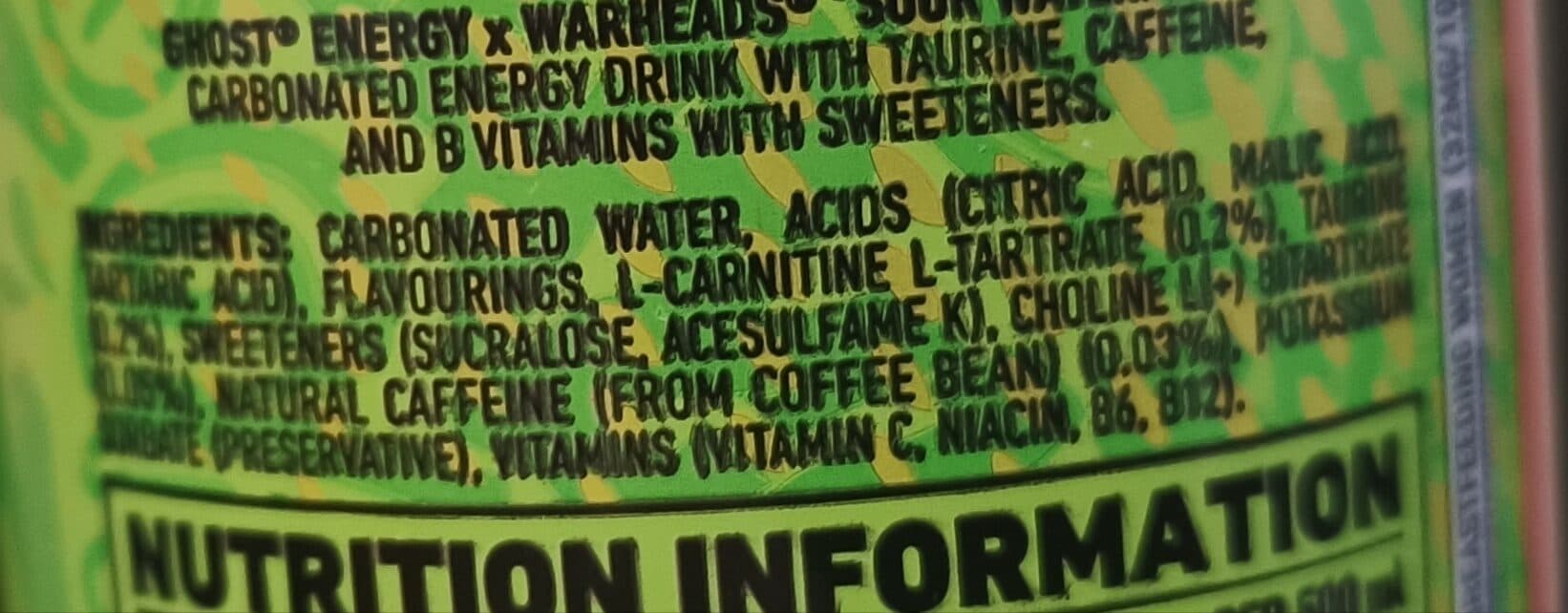 Warheads Ghost Energy Warheads Sour Watermelon packshot
