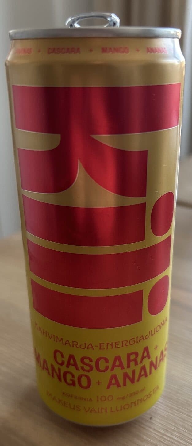 Kili Cascara-Mango-Ananas Energiajuoma packshot