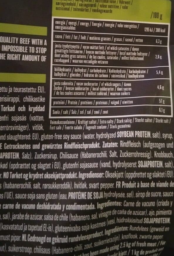 Kuivalihakundi Rough Cut Beef Jerky packshot