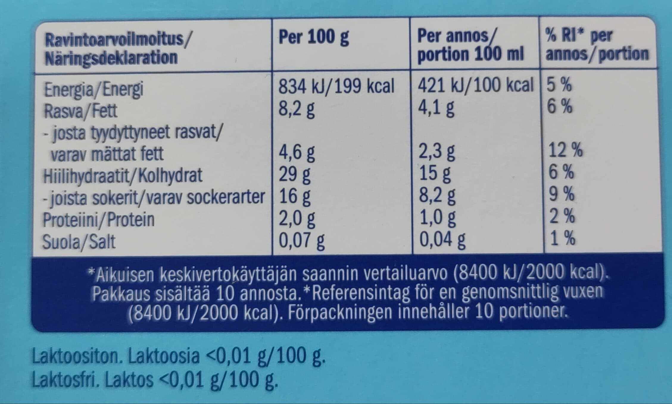 Pingviini Laktoositon Vaniljakermajäätelö packshot