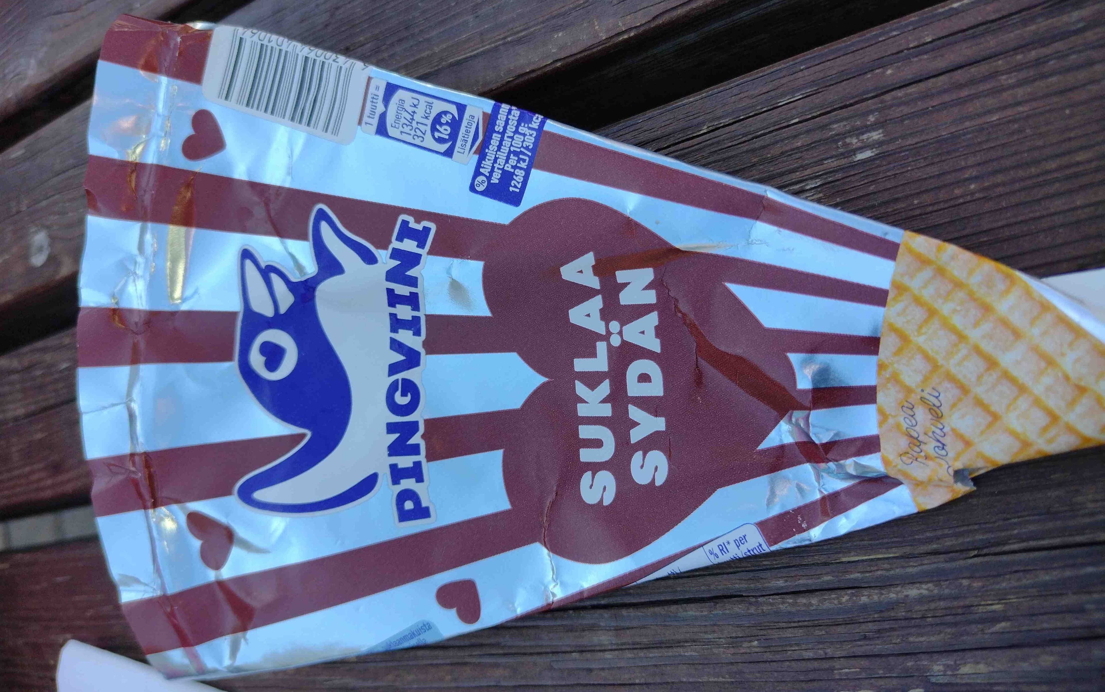 Pingviini Suklaa sydän packshot