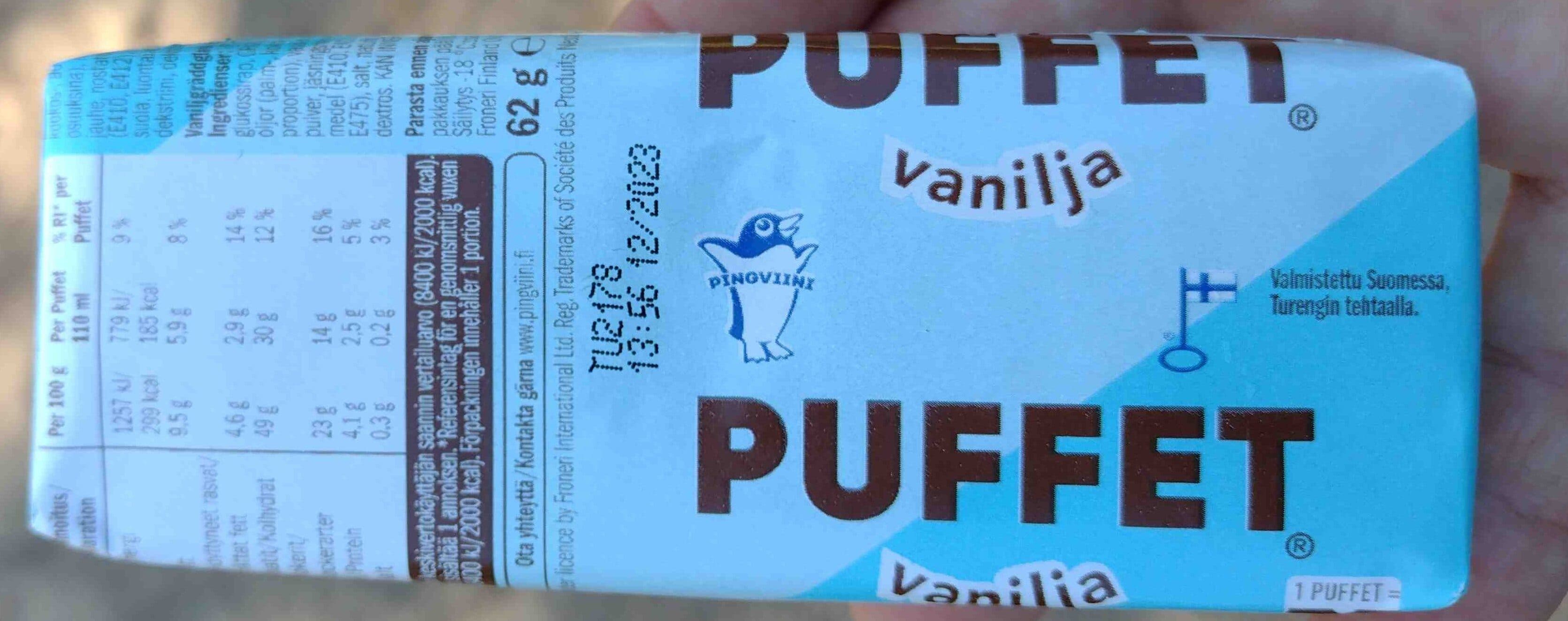 Pingviini Puffer vanilja packshot