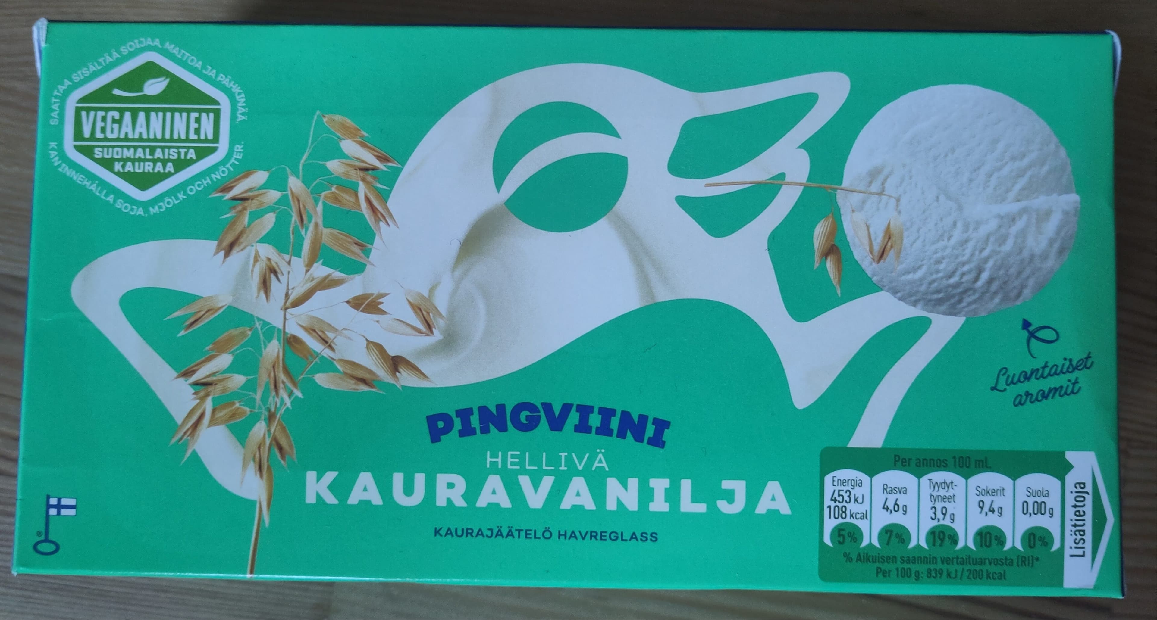 pingviini Kaurajäätelö kauravanilja packshot