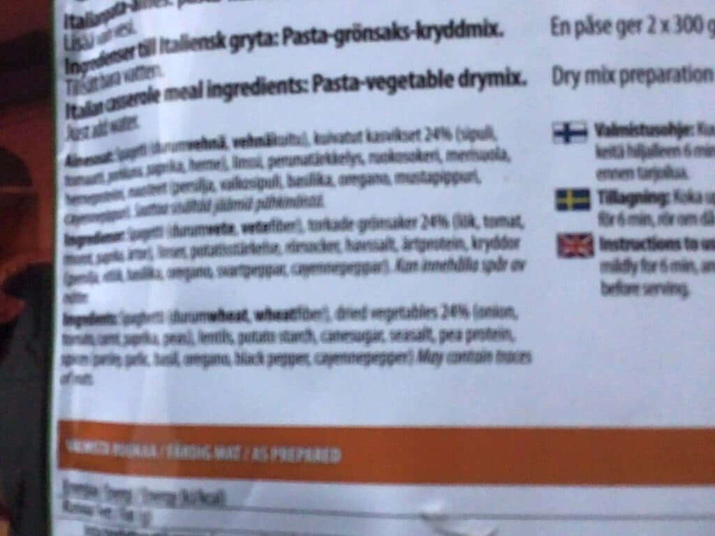 Chef’s Meals Italian Pata packshot