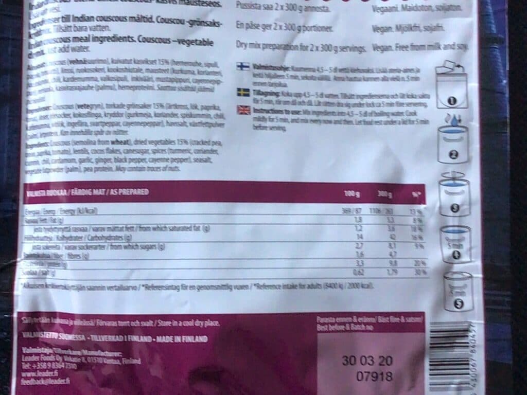 Chef’s Meals Intian Pata packshot