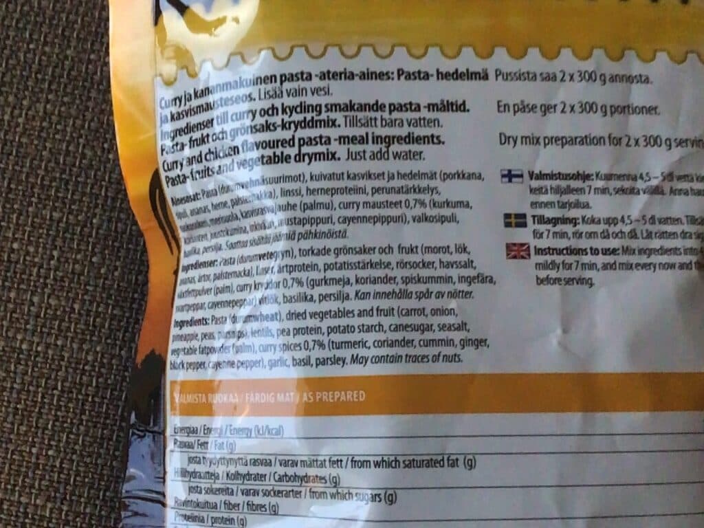 Chef’s Meals Kanan Makuinen Pasta packshot