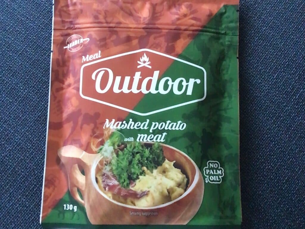 Outdoor Meal Mashed potato with meat packshot
