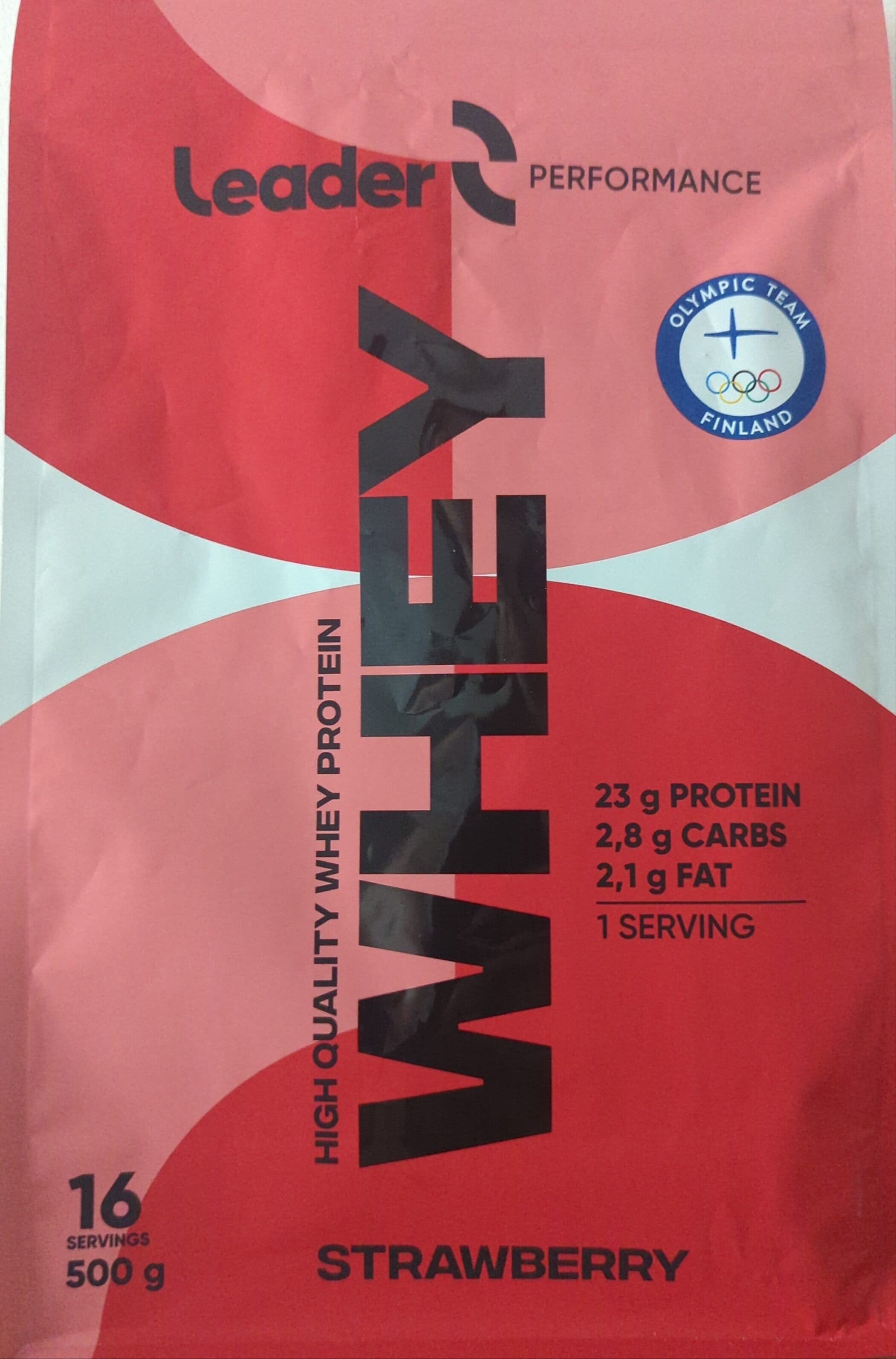 Leader Whey Protein Strawberry packshot