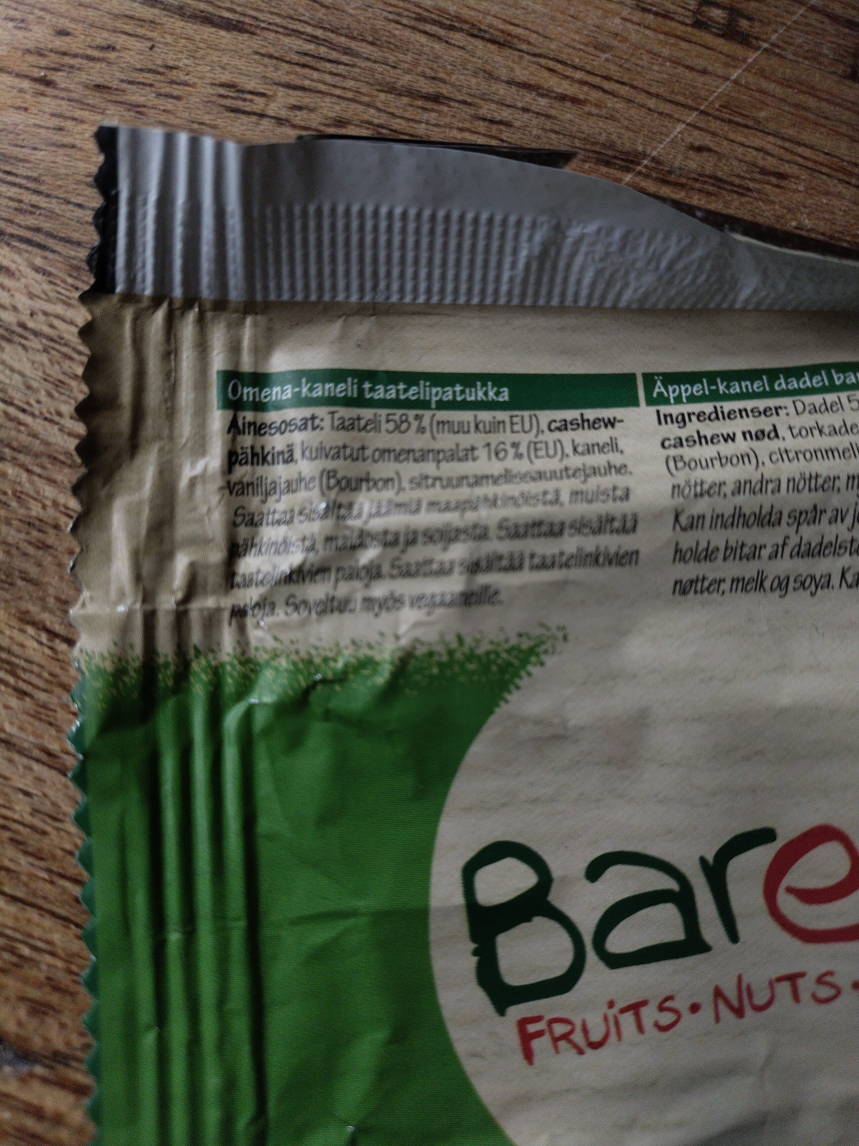 Open Food Facts Barebar packshot