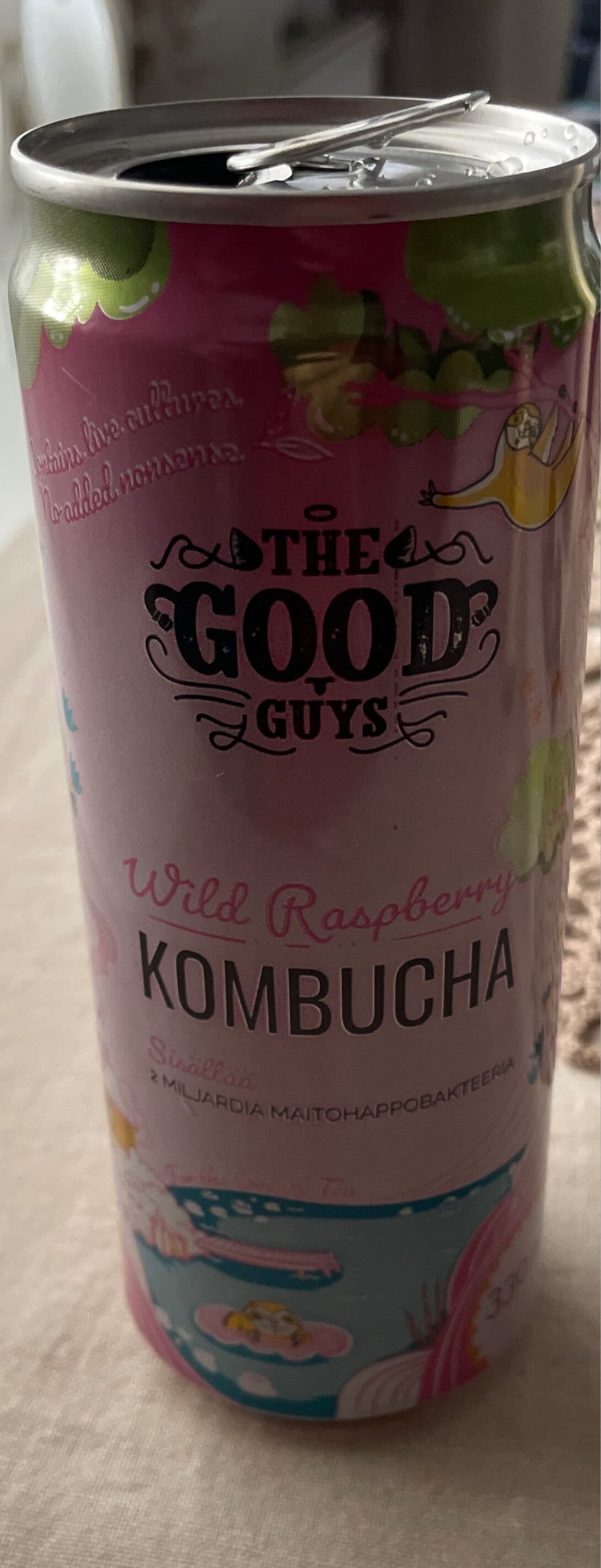 The Good Guys Wild Raspberry Kombucha packshot