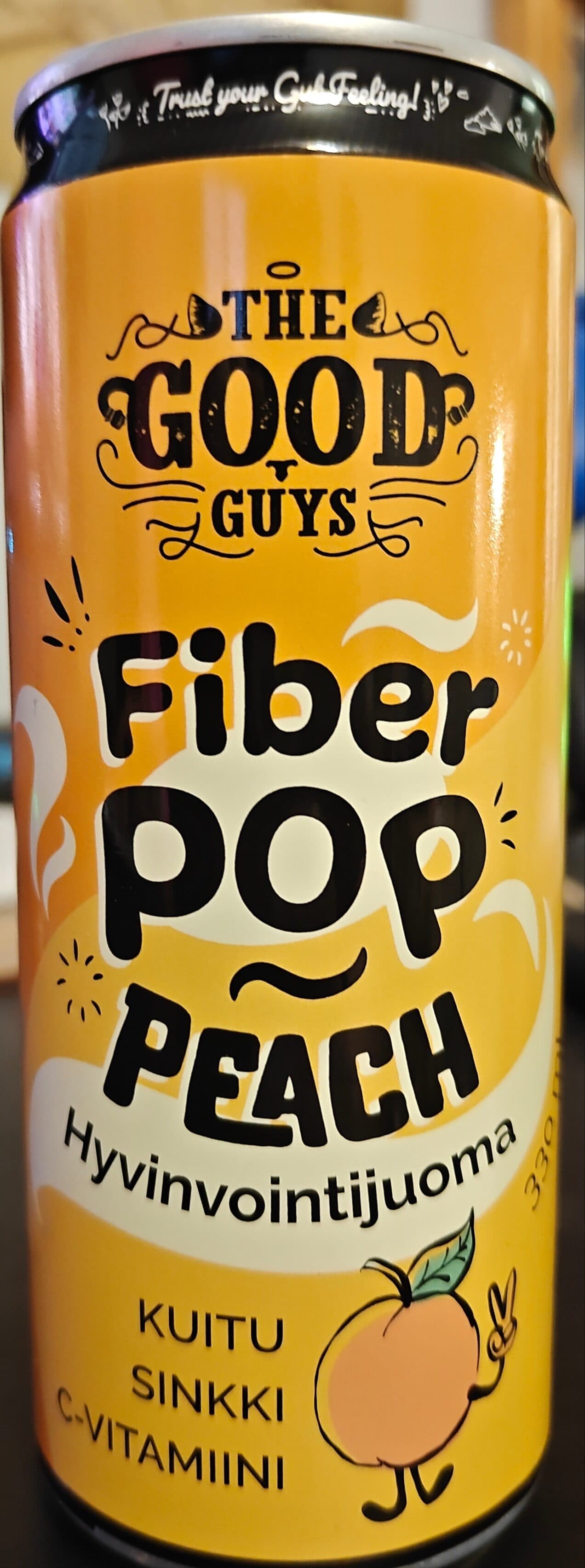 The Good Guys Fiber pop peach hyvinvointijuoma packshot