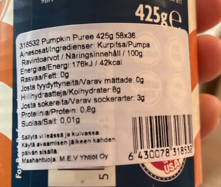 Pumpkin Puree World Of Sweets packshot